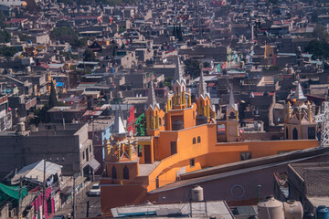 Fototapeta premium View of Mexico City from the Cablebus