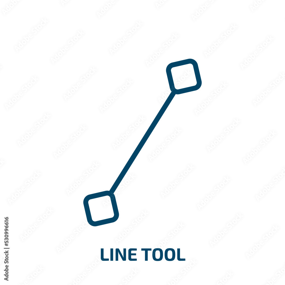 Poster line tool icon from edit tools collection. thin linear line tool, equipment, repair outline icon iso