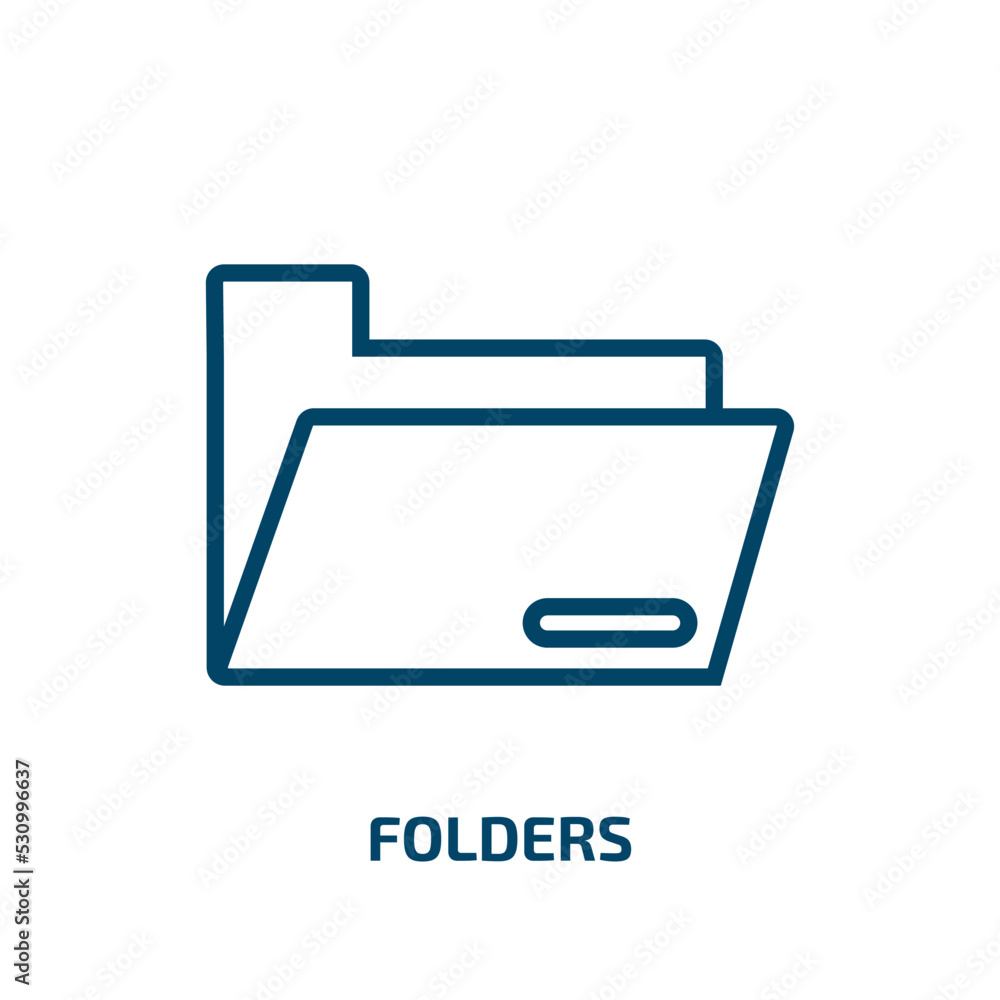 Poster folders icon from edit tools collection. thin linear folders, folder, business outline icon isolated