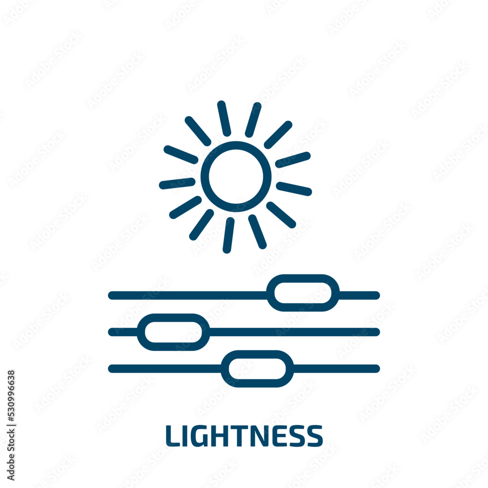 Poster lightness icon from edit tools collection. thin linear lightness, light, bulb outline icon isolated 