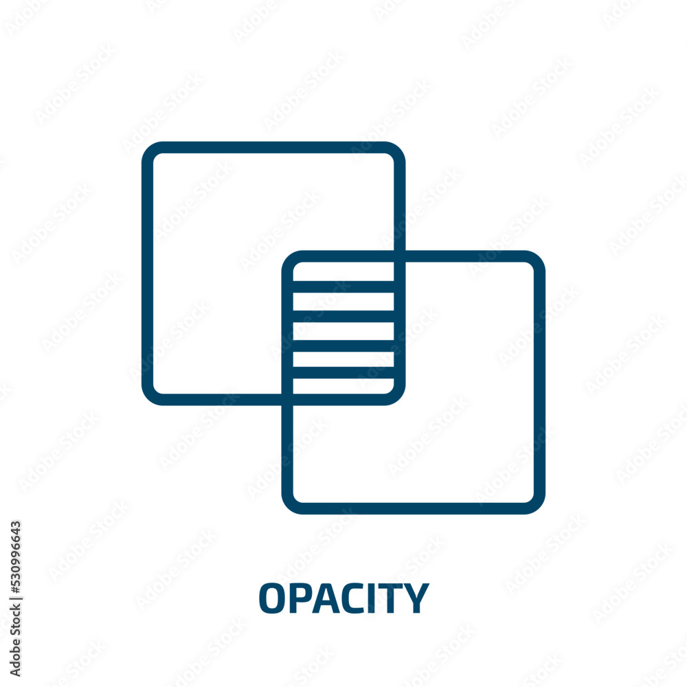 Poster opacity icon from edit tools collection. thin linear opacity, transparent, simple outline icon isola