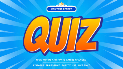 Quiz Text Effect editable