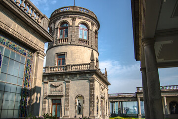 Fototapeta premium One of the towers of the Chapultepec castle