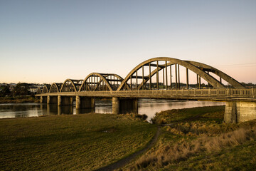 Clutha bridge at dusk, Balclutha, South Otago,