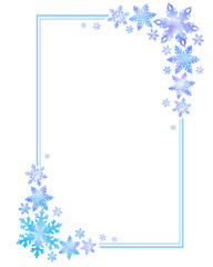 watercolor snowflake frame