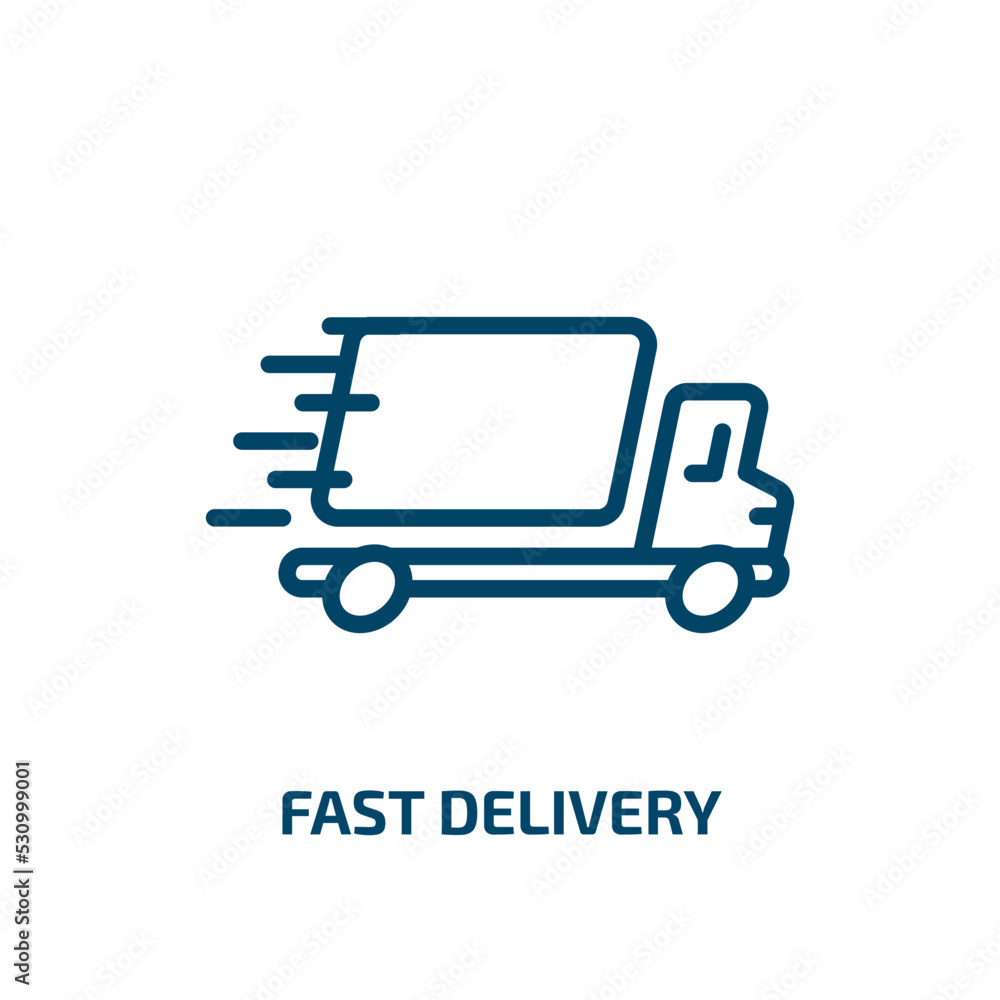 Poster fast delivery icon from delivery and logistic collection. thin linear fast delivery, shipping, cargo