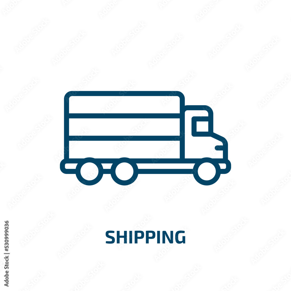 Poster shipping icon from delivery and logistic collection. thin linear shipping, delivery, ship outline ic