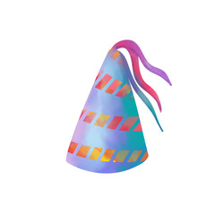 party hats isolated on white