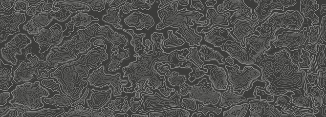 Contour map. Topographic texture with topo lines of relief, abstract geographic background and seamless terrain pattern vector illustration