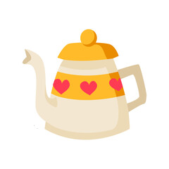 tea pot,Autumn icons  hand drawn vector,isolated on the white background