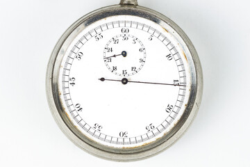 Old stopwatch, vintage clock, retro.
