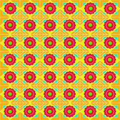 Vector line flowers square for footage background wallpaper and seamless artwork illustration texture of art graphic design isolated flat trendy design for fabric cotton beautiful pattern colorful