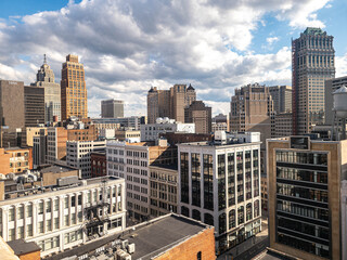 City view of Downtown Detroit 