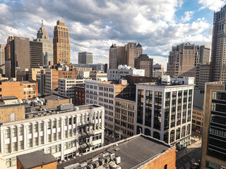 City view of Downtown Detroit 