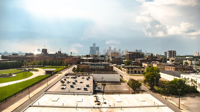 View looking toward Downtown Detroit