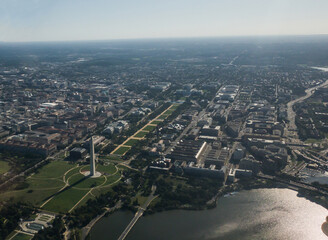 Washington DC from an airplane