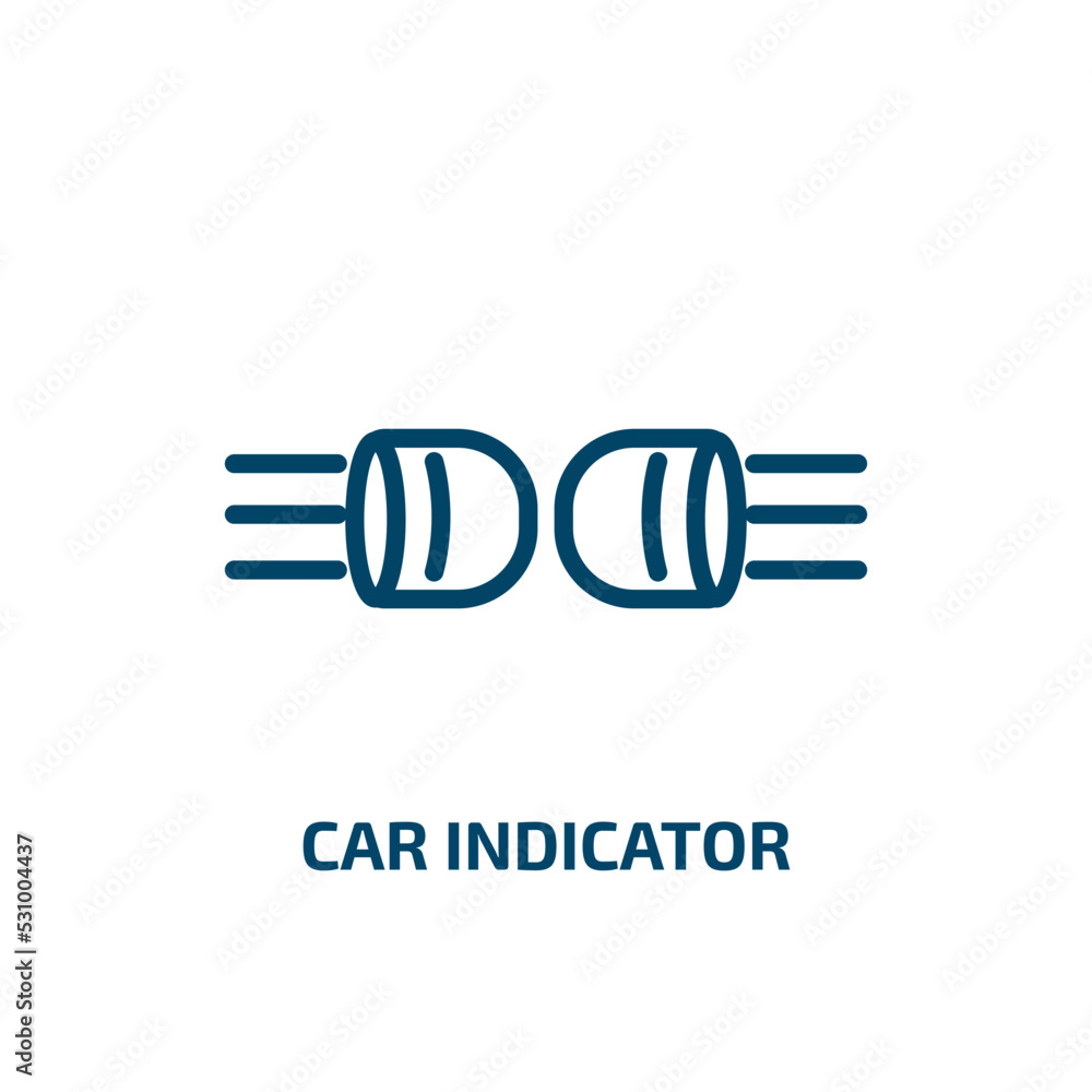 Poster car indicator icon from car parts collection. thin linear car indicator, gauge, meter outline icon i