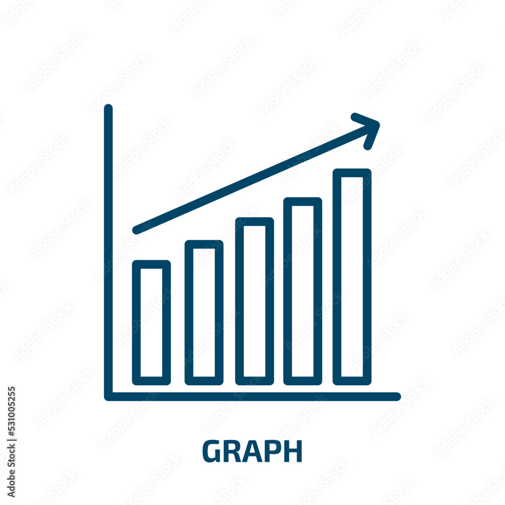 Poster graph icon from business and analytics collection. thin linear graph, business, computer outline ico