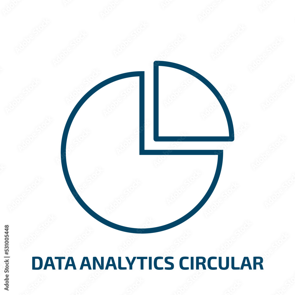 Poster data analytics circular icon from business and analytics collection. thin linear data analytics circ