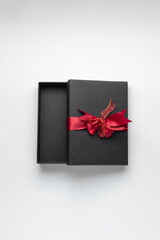 christmas and valentine gift box on white background