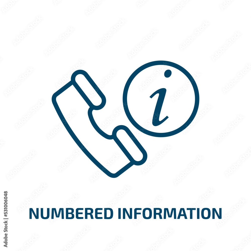 Poster numbered information icon from business collection. thin linear numbered information, infographic, d