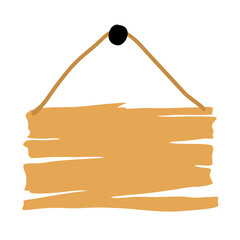Hanging wooden sign board