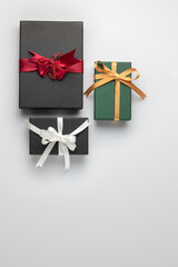 christmas and valentine gift box on white background