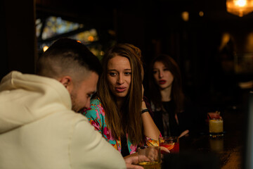 Two couples having a great time