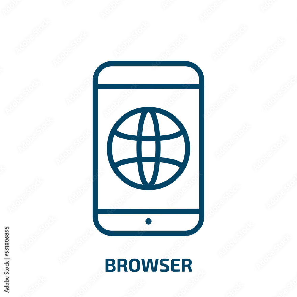 Poster browser icon from blogger and influencer collection. thin linear browser, internet, computer outline