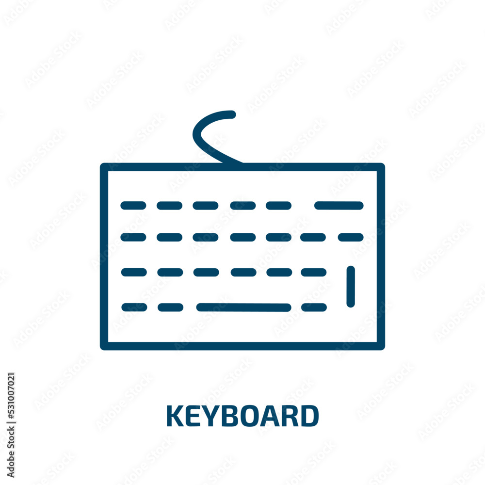 Poster keyboard icon from blogger and influencer collection. thin linear keyboard, mouse, computer outline 