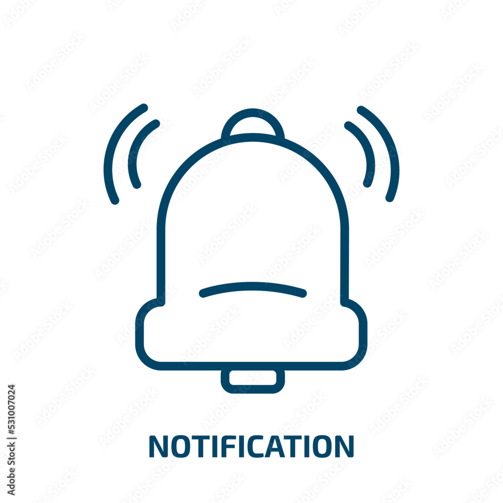 Poster notification icon from blogger and influencer collection. thin linear notification, message, button 