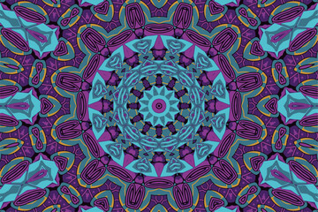 Colorful ethnic festive abstract floral vector pattern