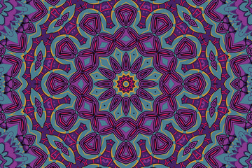 Colorful ethnic festive abstract floral vector pattern