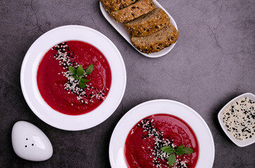Red cream soup