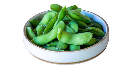 Edamame, Appetizers Japanese food isolated on white background 