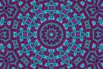 Abstract festive colorful floral vector ethnic tribal pattern