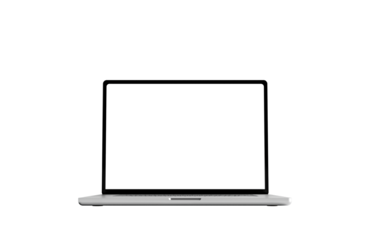 Laptop with transparent mockup pc vector. PNG - Powered by Adobe