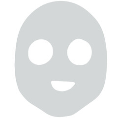 Facial mask icon vector illustration in flat color design