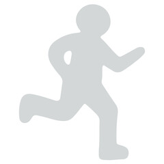 Fototapeta na wymiar Jogging icon vector illustration in flat color design