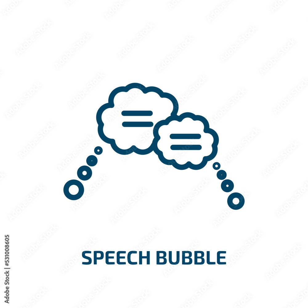 Poster speech bubble icon from artificial intellegence and future technology collection. thin linear speech
