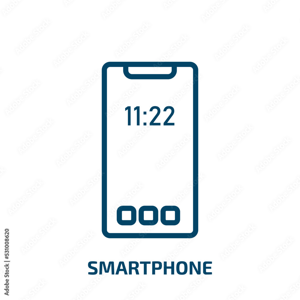 Poster smartphone icon from artificial intellegence and future technology collection. thin linear smartphon