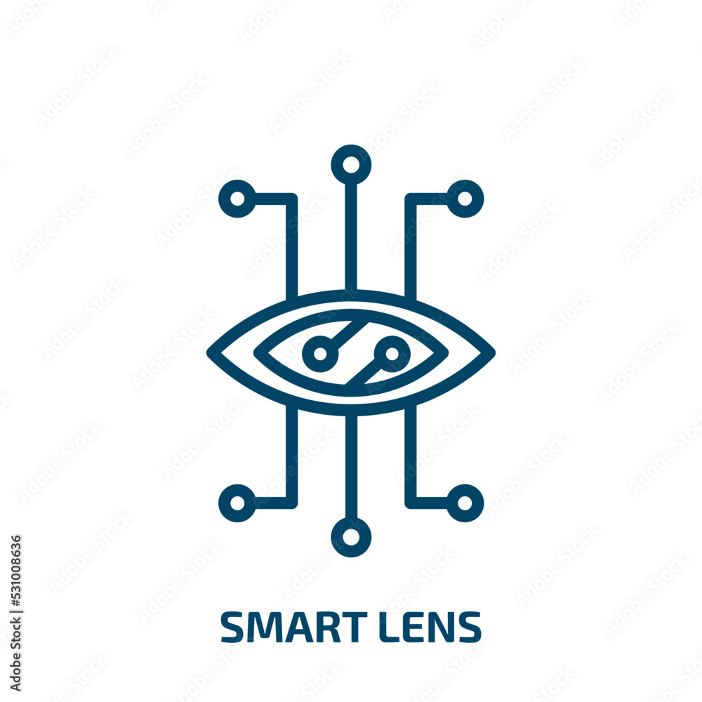 Aufkleber smart lens icon from artificial intellegence and future technology collection. thin linear smart len