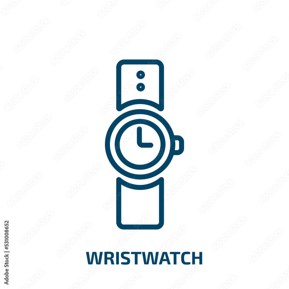 Poster wristwatch icon from artificial intellegence and future technology collection. thin linear wristwatc