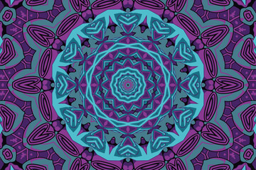 Colorful ethnic festive abstract floral chrysanthemum vector pattern