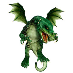 Obraz premium 3D Rendering Fairy Tale Dragon on White