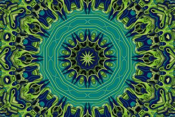Colorful tribal ethnic festive abstract floral vector pattern. geometric mandala frame border