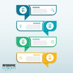 Vector Infographic label design template with icons and 4 options or steps Can be used for process diagrams presentations workflow layouts banners flow charts info graphs