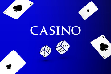 Casino banner. Blackjack or online casino banner.Online casino. Internet gambling concept.Creative background.Online casino background banner. Casino jackpot. 
