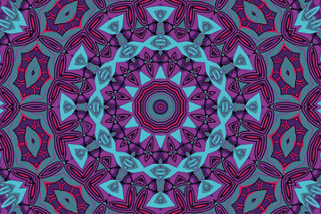 Colorful ethnic festive abstract floral vector pattern