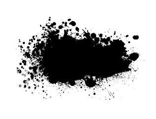 Black blob object on White Background. Vector illustration
